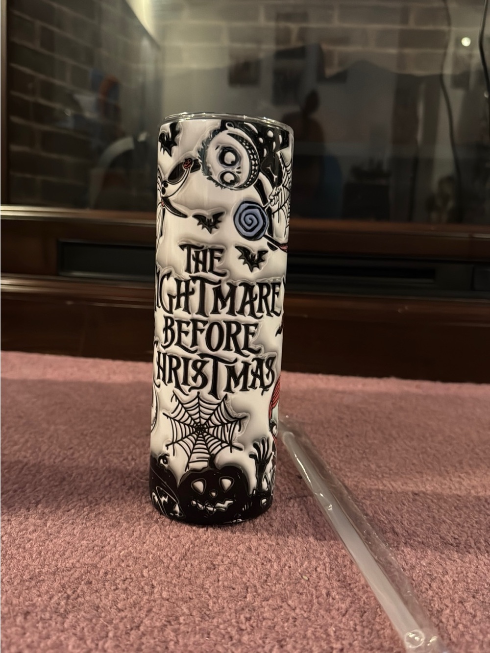 The Nightmare Before Christmas Ceramic Tumbler - Black & White